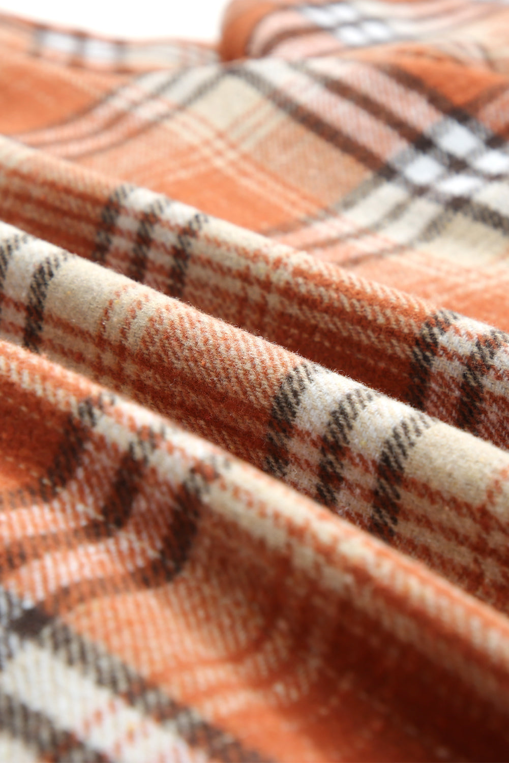 Snap Button Sherpa Lined Hooded Flannel Jacket