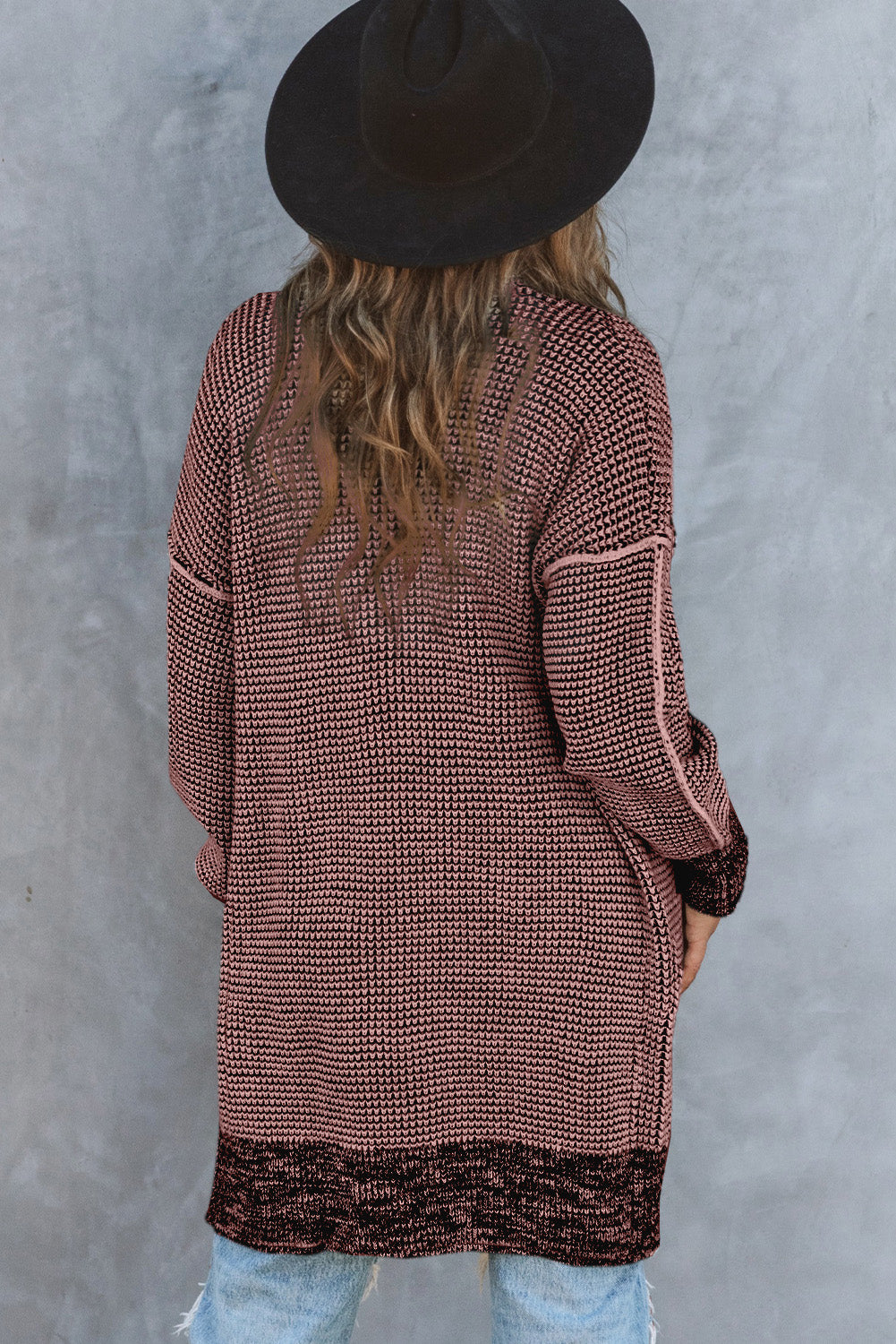 Contrast Trim Casual Knit Cardigan