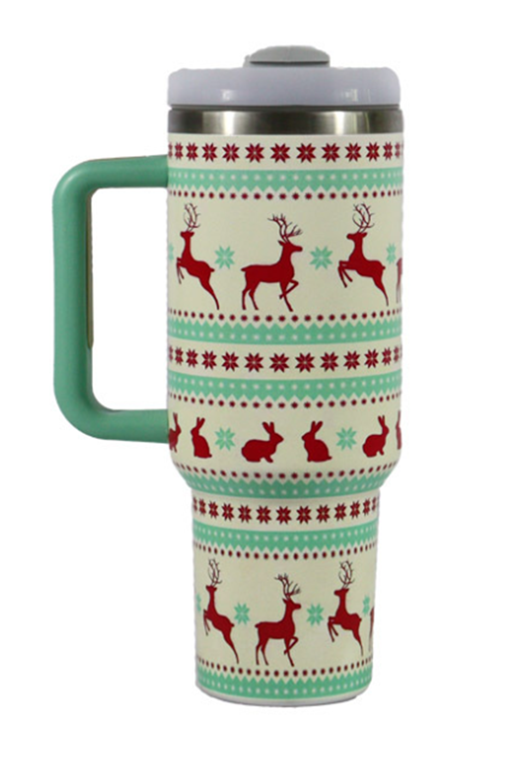 Reindeer Christmas Pattern Stainless Steel Tumbler