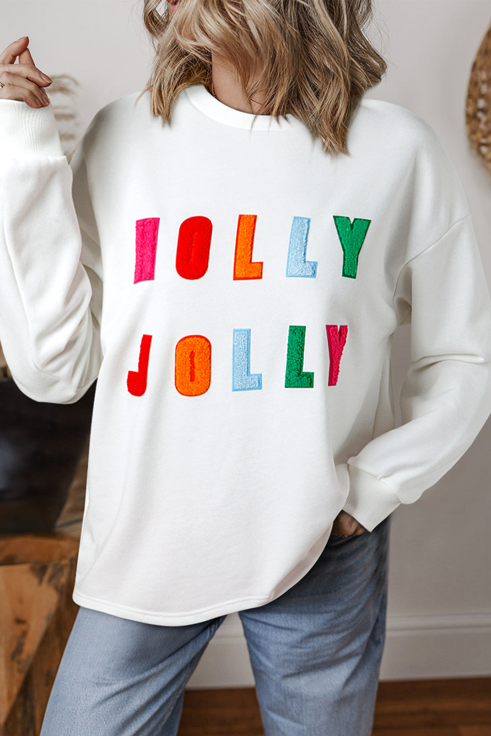 Holly Jolly Graphic Long Sleeve Top