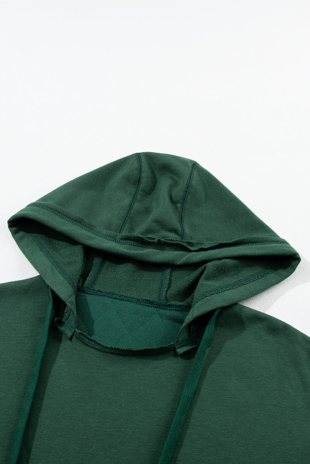 Parchment Quilted Exposed Seam Kangaroo Pocket Hoodie