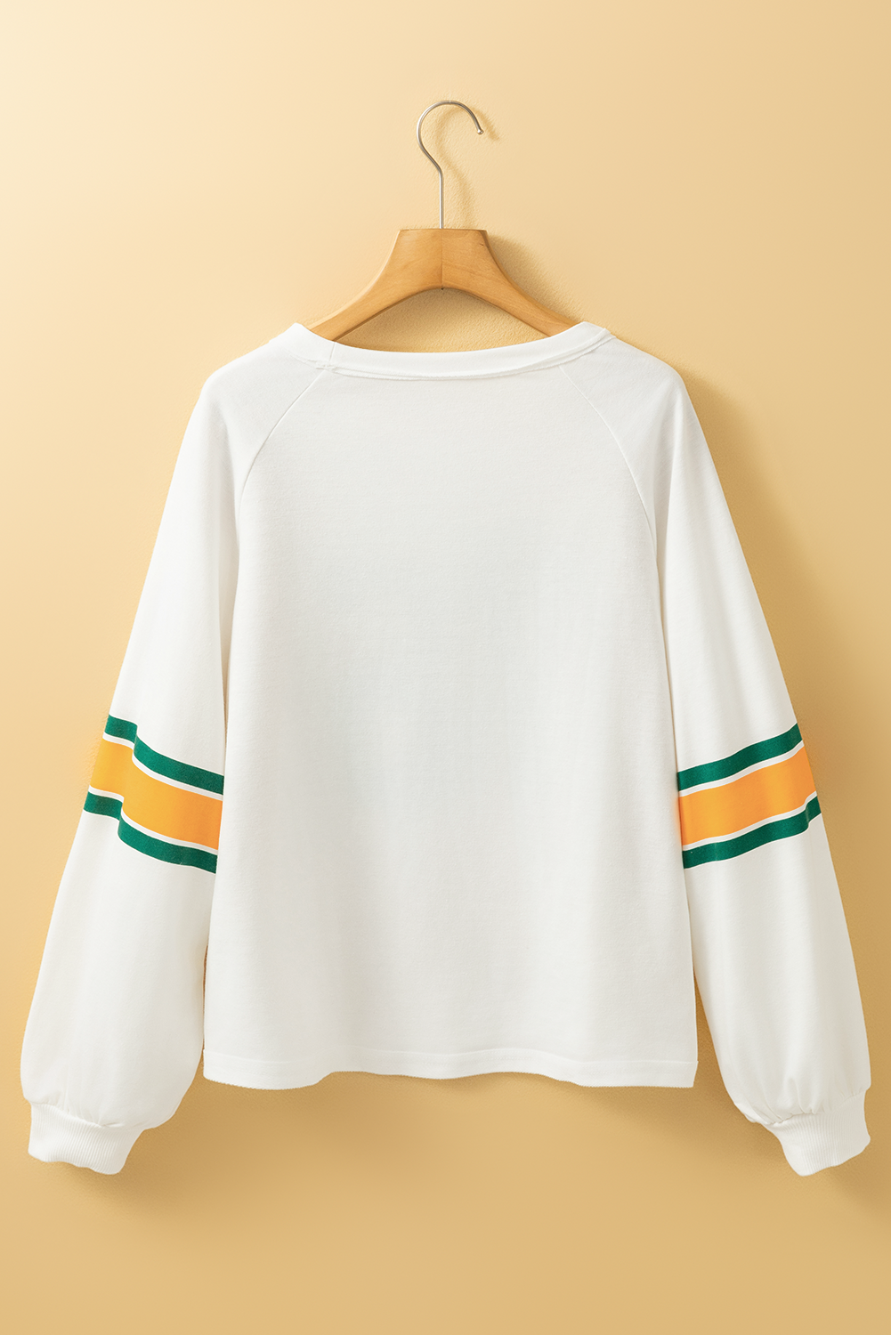 White Vintage Sports Graphic Long Sleeve Top