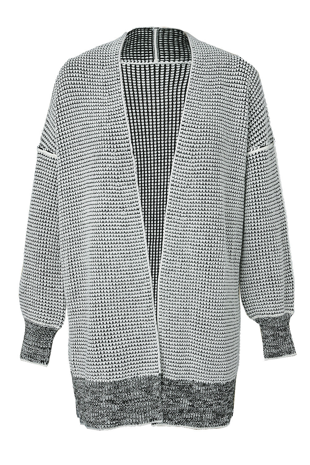 Contrast Trim Casual Knit Cardigan