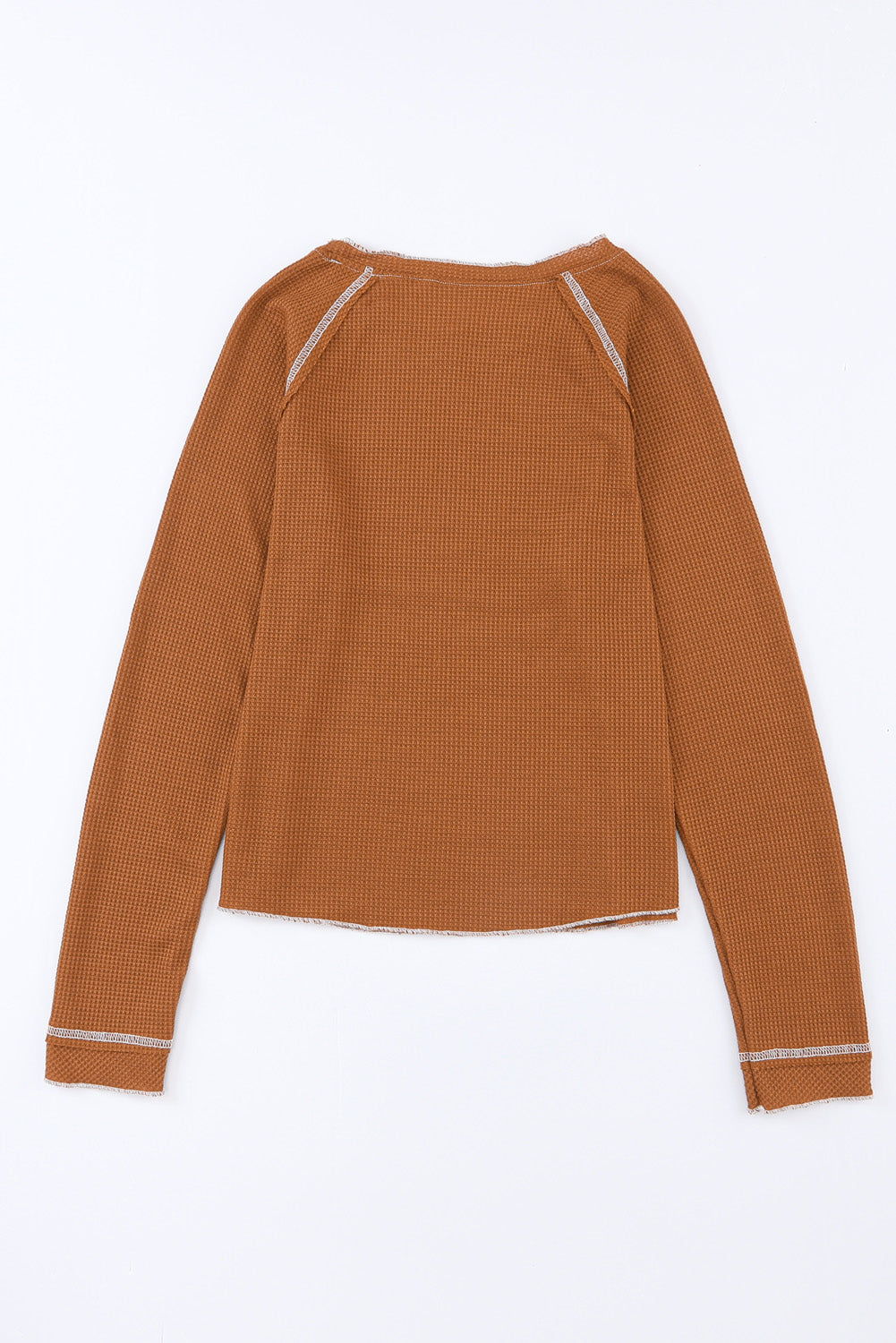 Textured Crewneck Long Sleeve Top