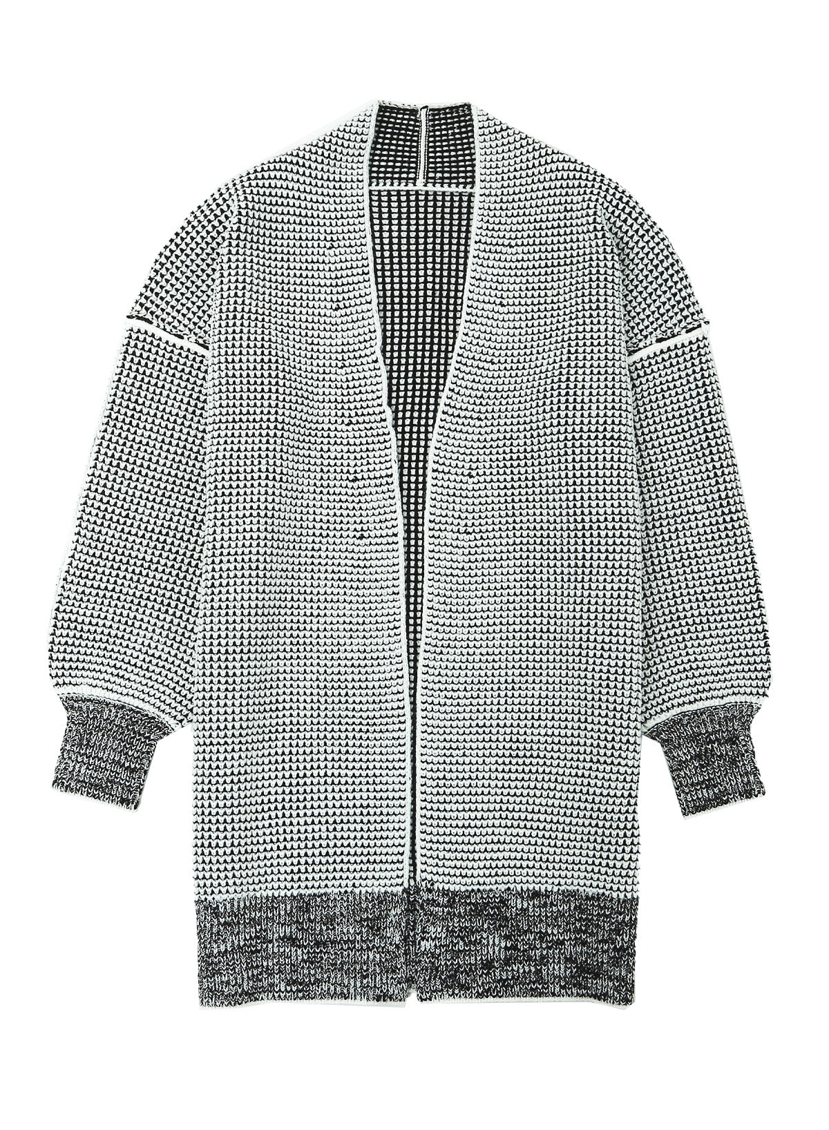 Contrast Trim Casual Knit Cardigan