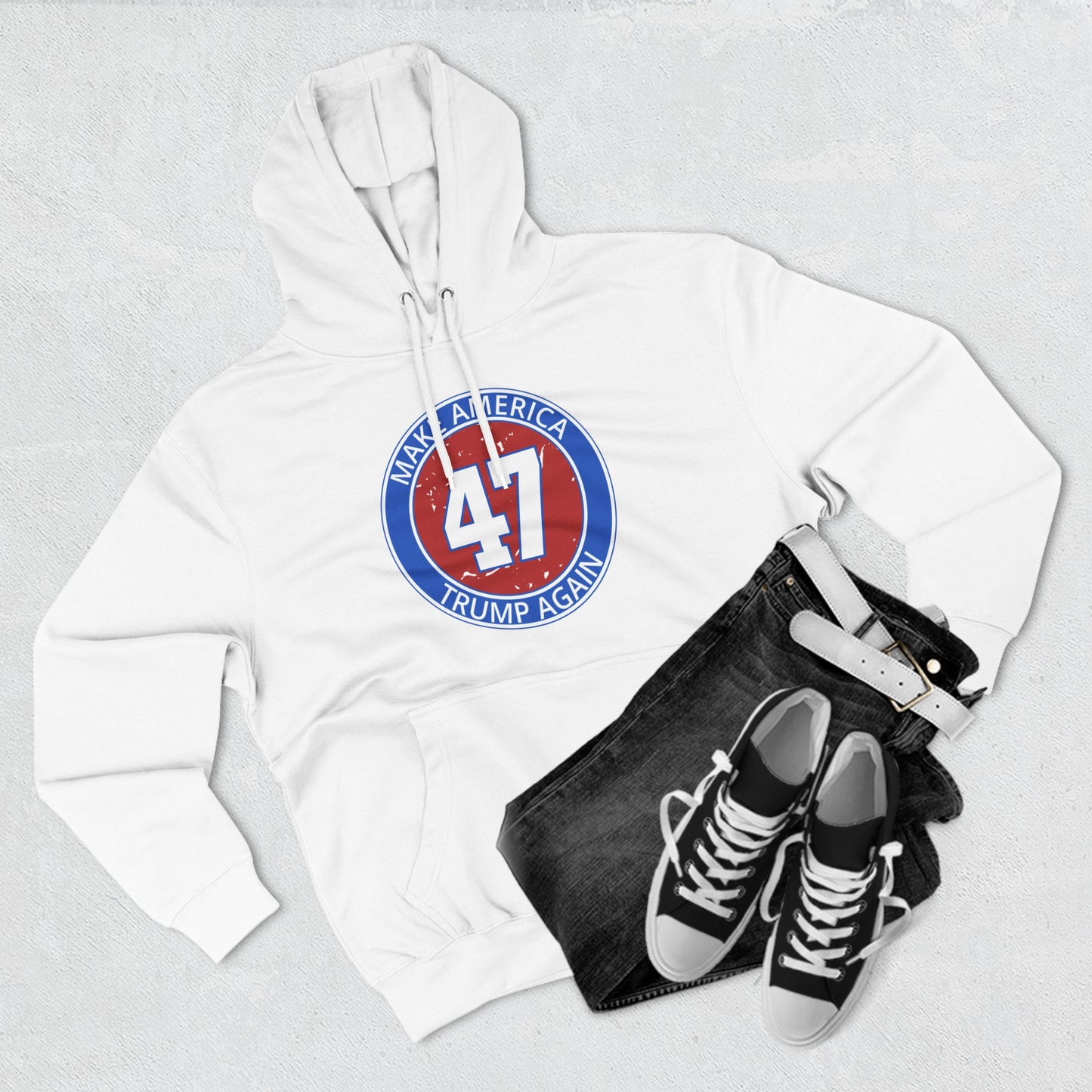 Fleece Hoodie Trump 47 Graphic