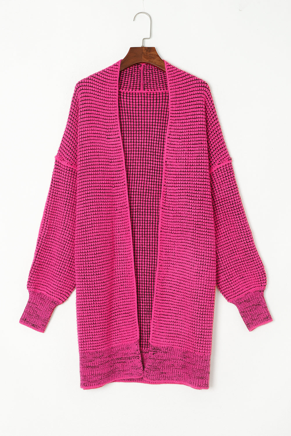 Contrast Trim Casual Knit Cardigan