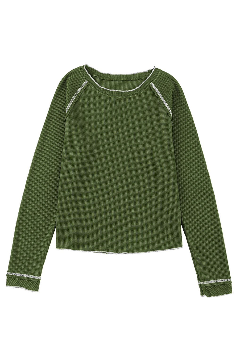 Textured Crewneck Long Sleeve Top