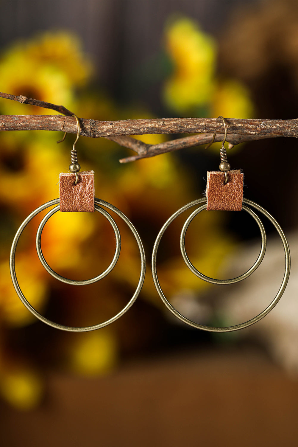 Gold Vintage Hoop Hook Earrings