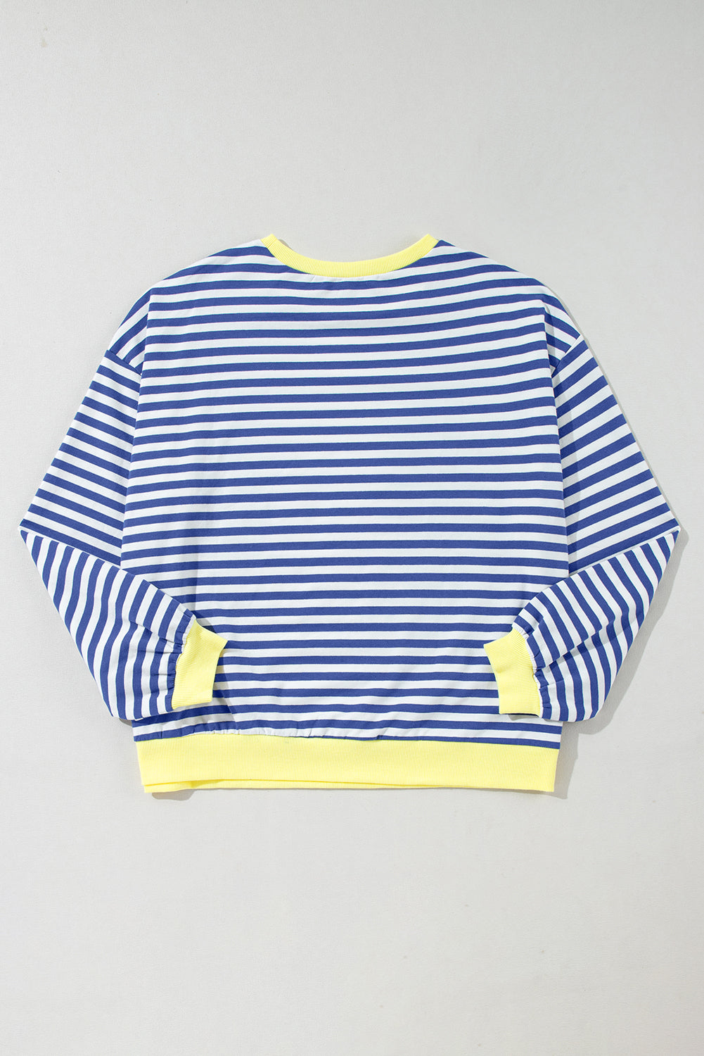 Red Stripe Contrast Edge Oversized Pullover