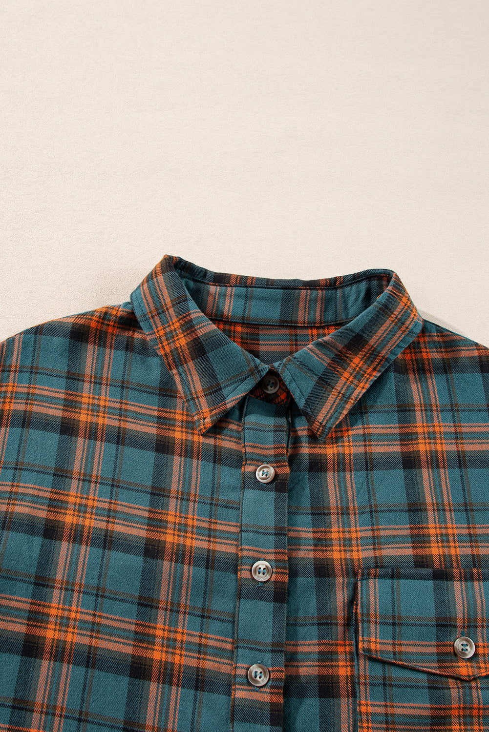 Trendy Plaid Long Sleeve Collar Shirt