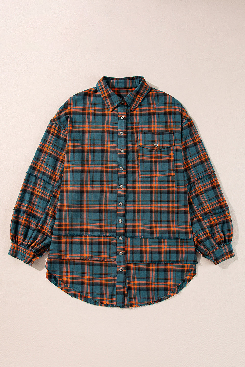 Trendy Plaid Long Sleeve Collar Shirt