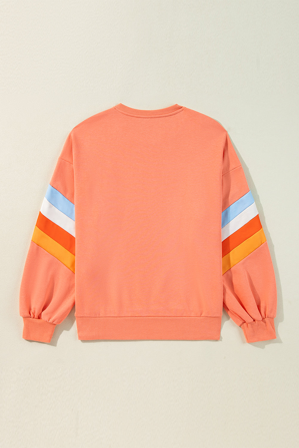 Colorblock Drop Sleeve Loose Sweatshirt