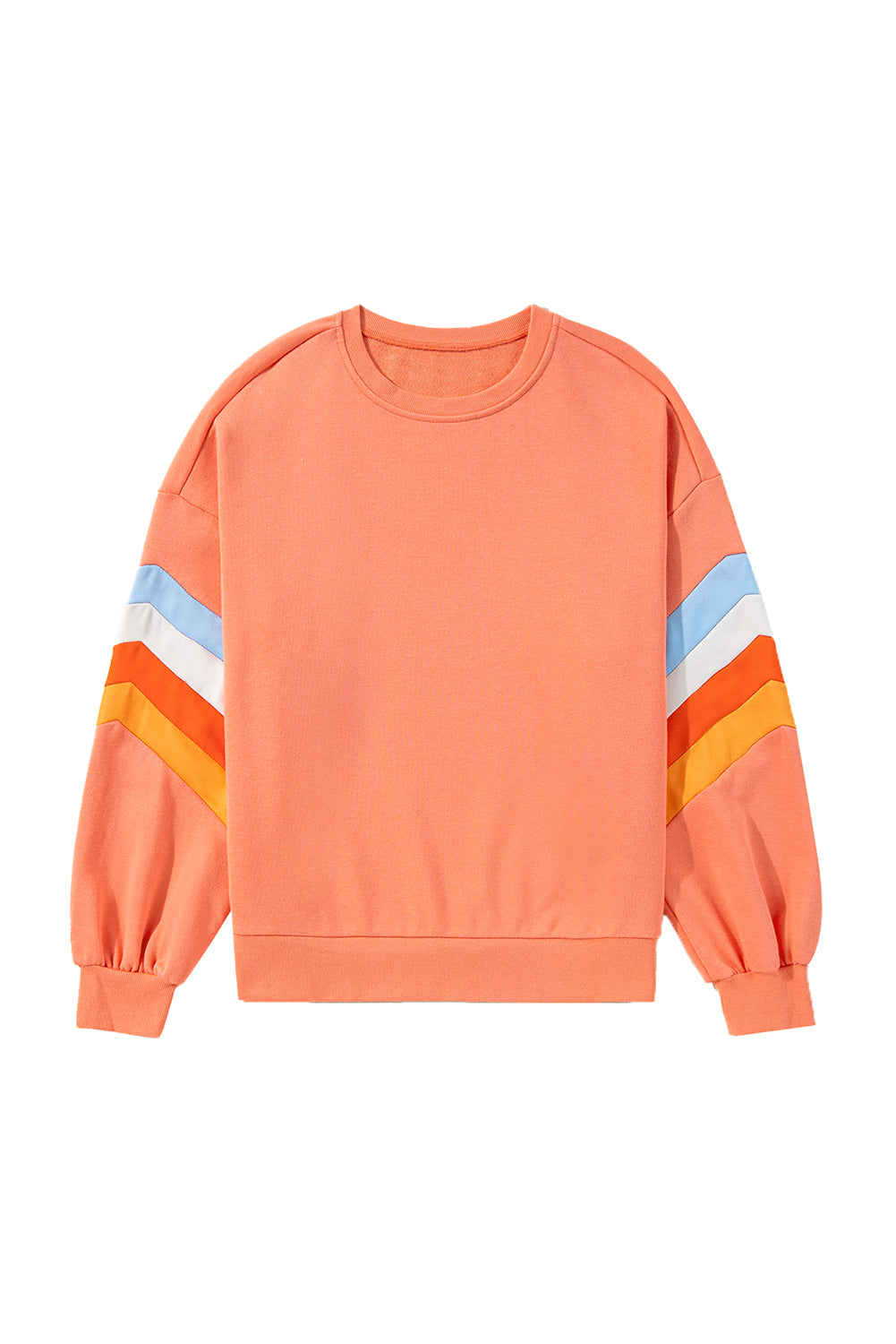 Colorblock Drop Sleeve Loose Sweatshirt