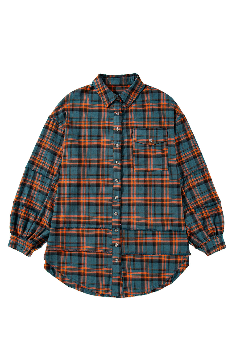 Trendy Plaid Long Sleeve Collar Shirt