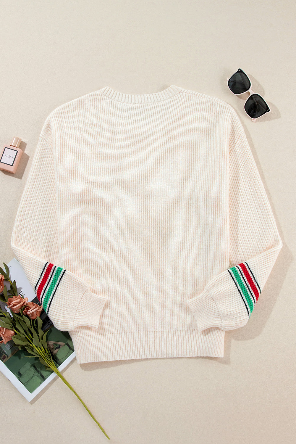 Holly JollyTinsel Graphic Round Neck Sweater