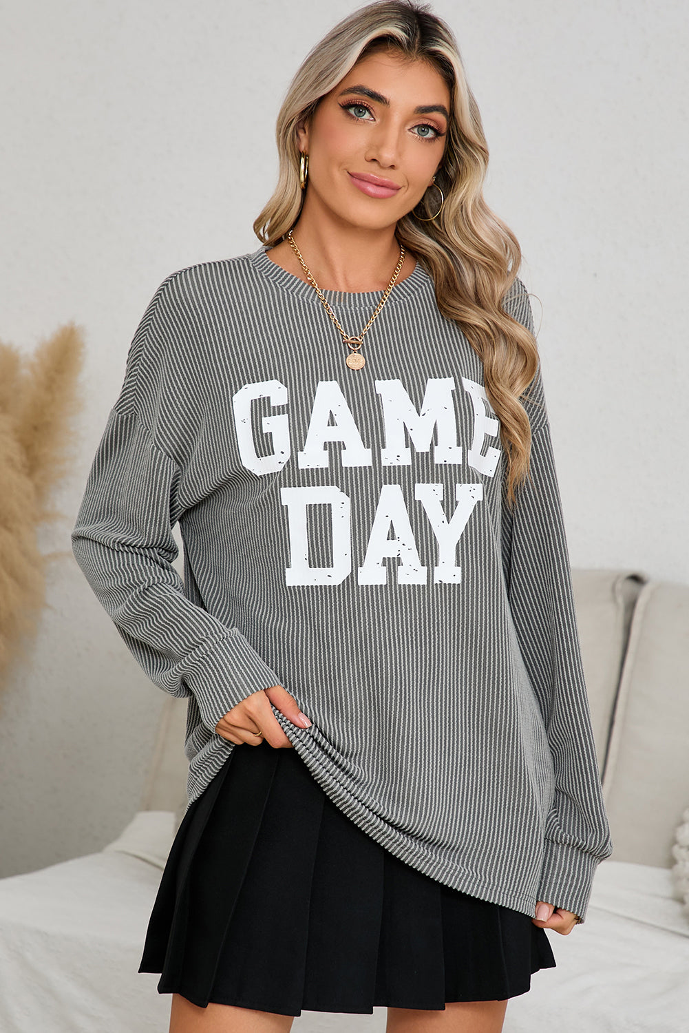 GAME DAY Graphic Long Sleeve Top