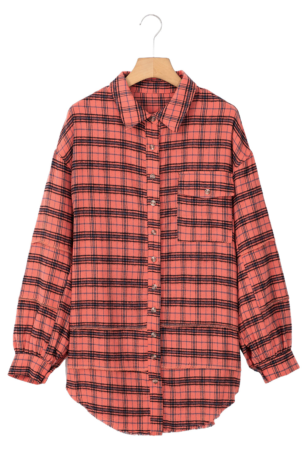 Trendy Plaid Long Sleeve Collar Shirt