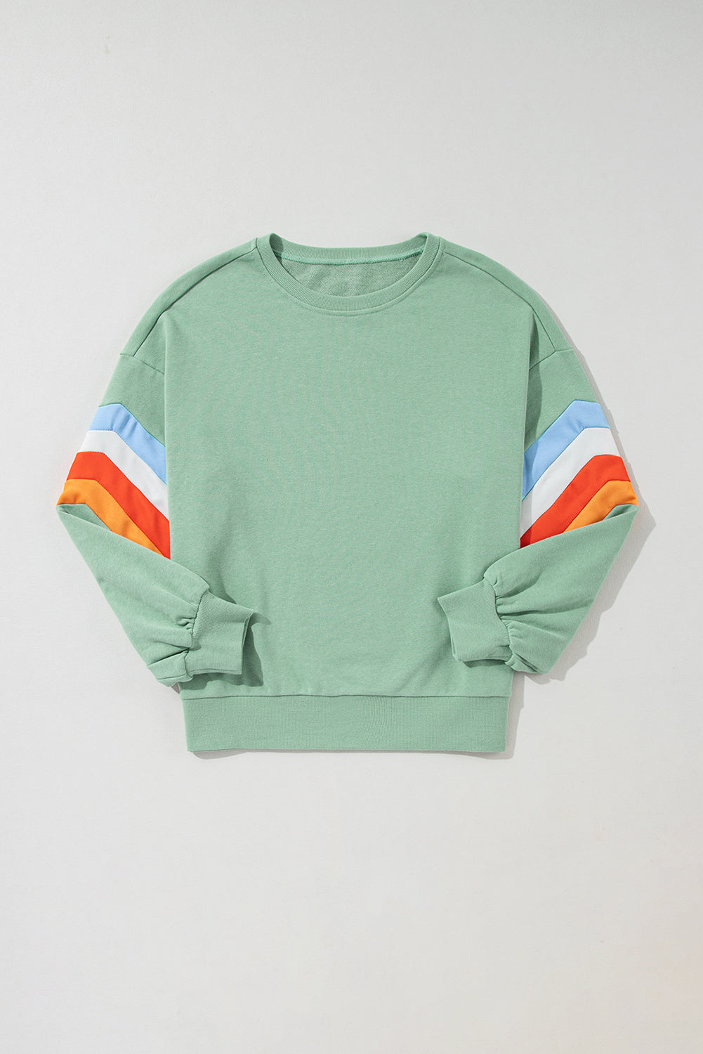 Colorblock Drop Sleeve Loose Sweatshirt