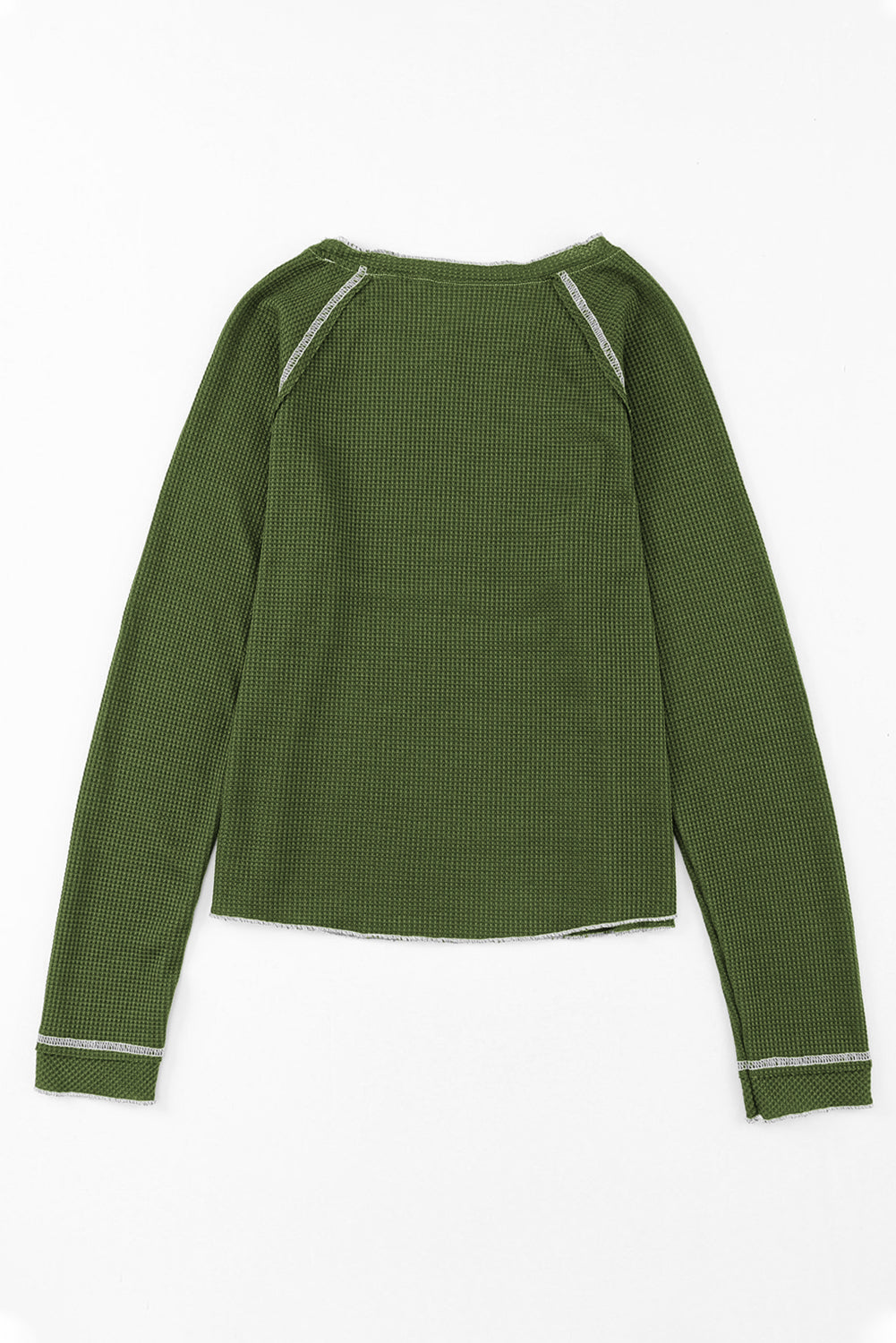 Textured Crewneck Long Sleeve Top