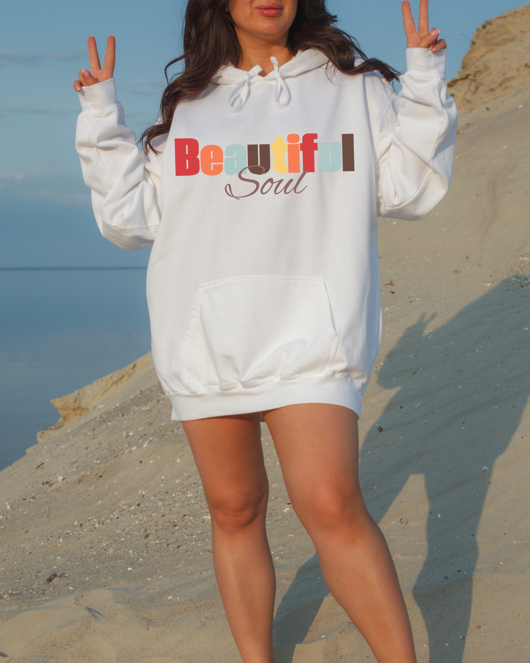 Graphic White Hoodie