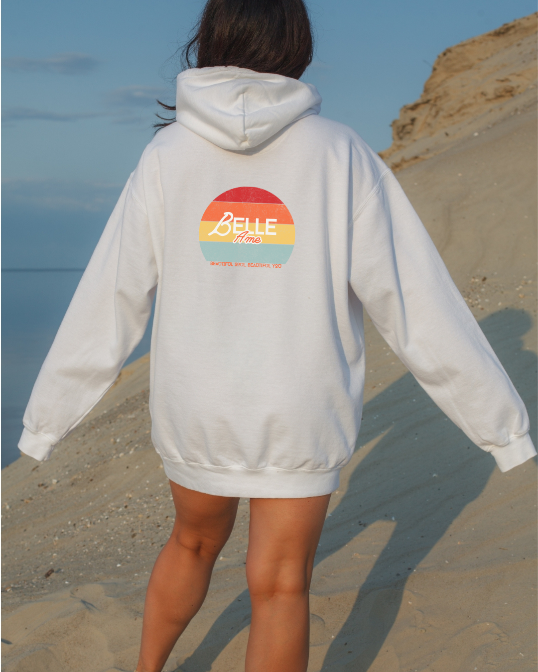 Graphic White Hoodie