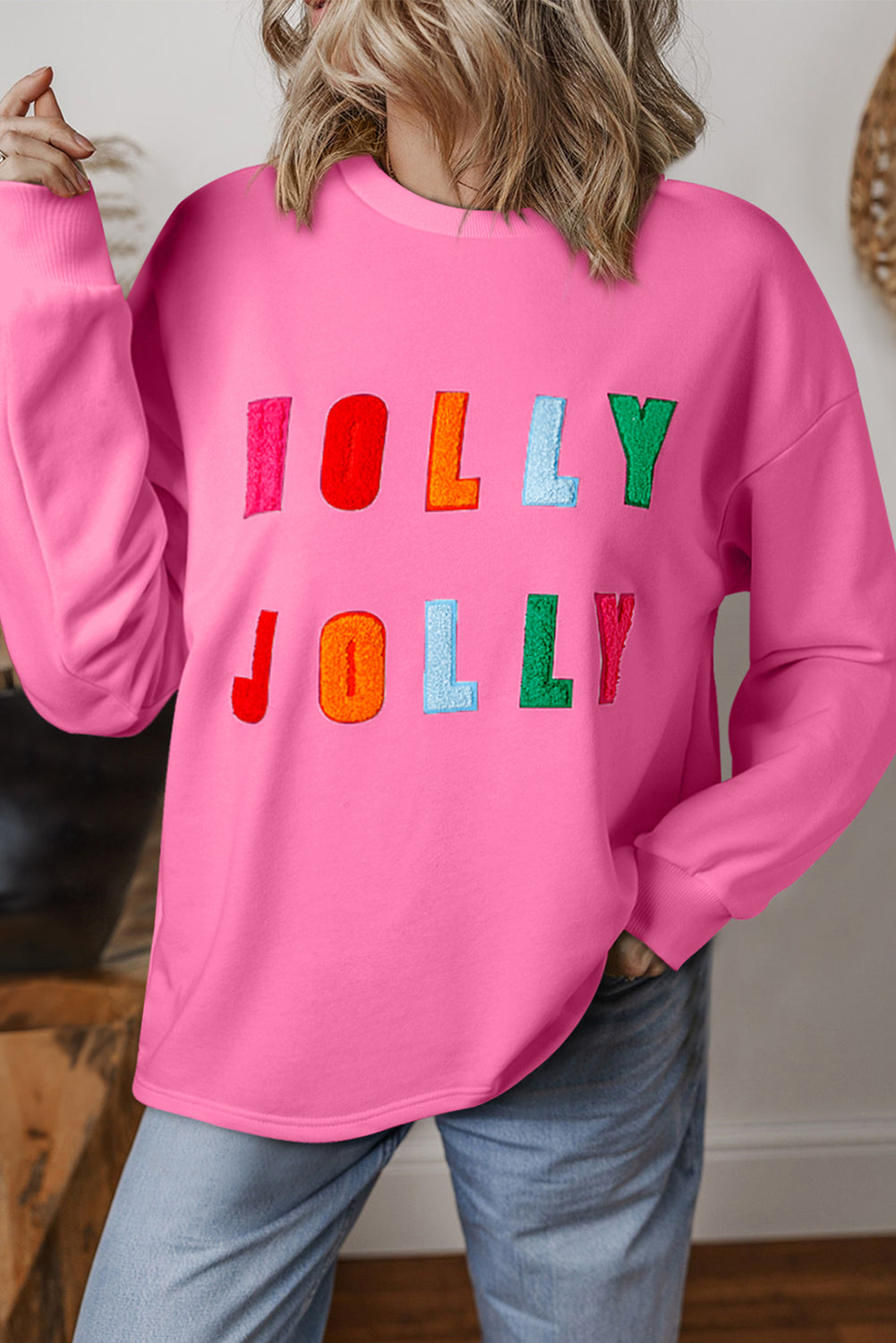 Holly Jolly Graphic Long Sleeve Top