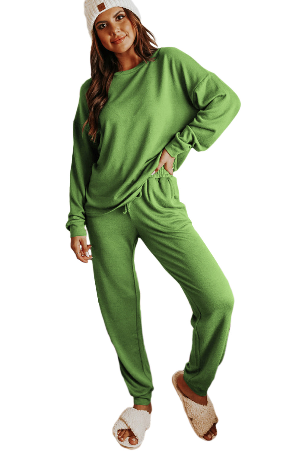 Long Sleeve Pullover & Jogger Pants Lounge Set