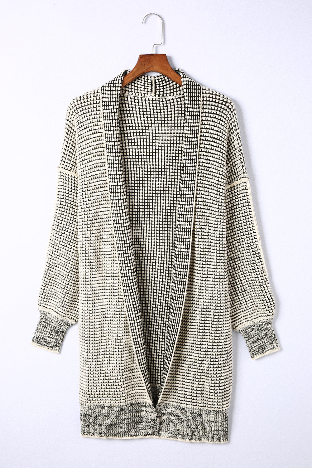 Contrast Trim Casual Knit Cardigan