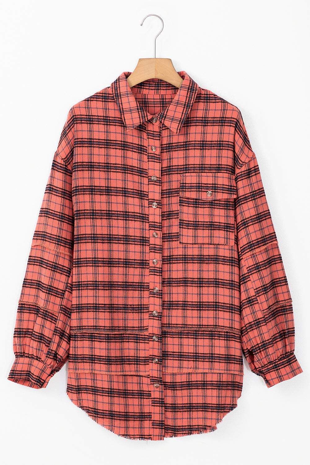 Trendy Plaid Long Sleeve Collar Shirt