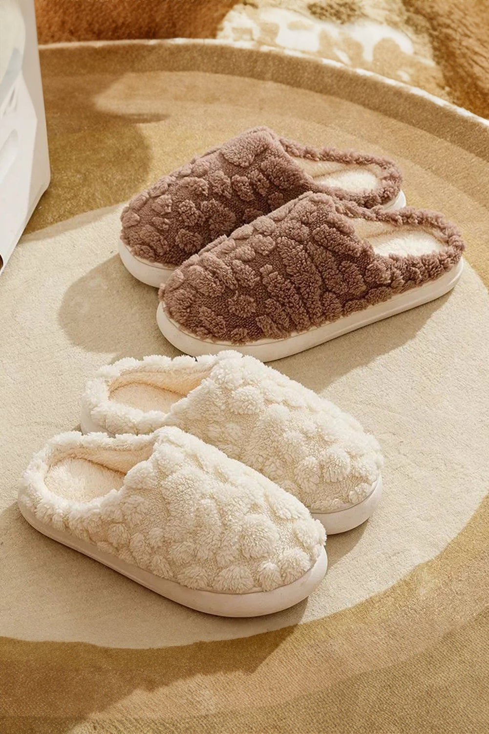 Winter Plush Flat Home Slippers