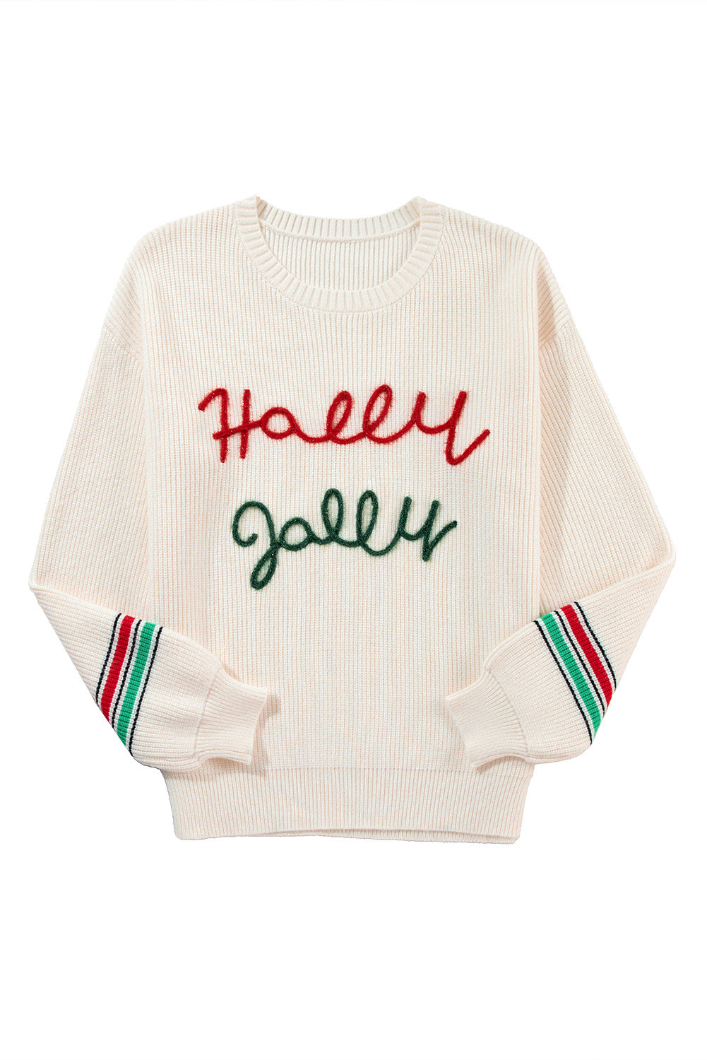 Holly JollyTinsel Graphic Round Neck Sweater