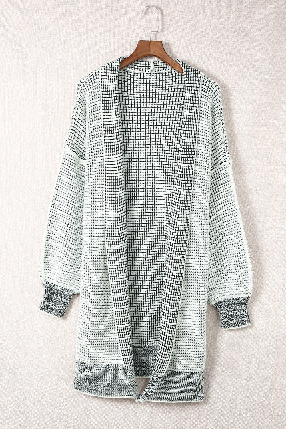 Contrast Trim Casual Knit Cardigan