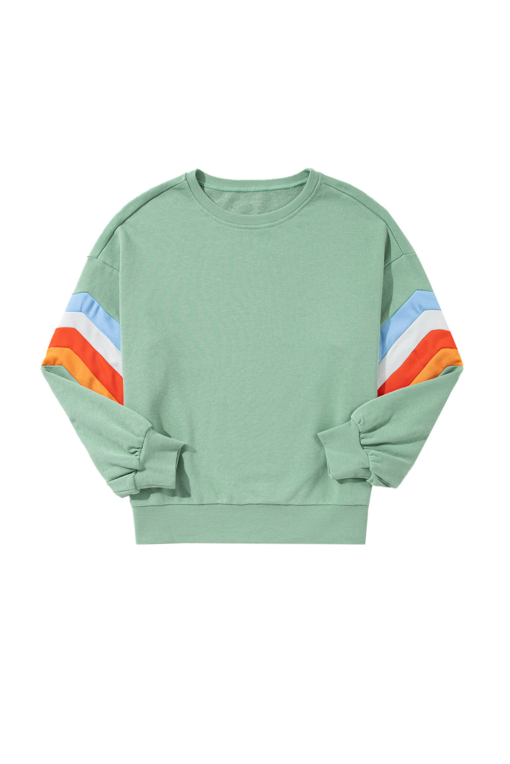 Colorblock Drop Sleeve Loose Sweatshirt