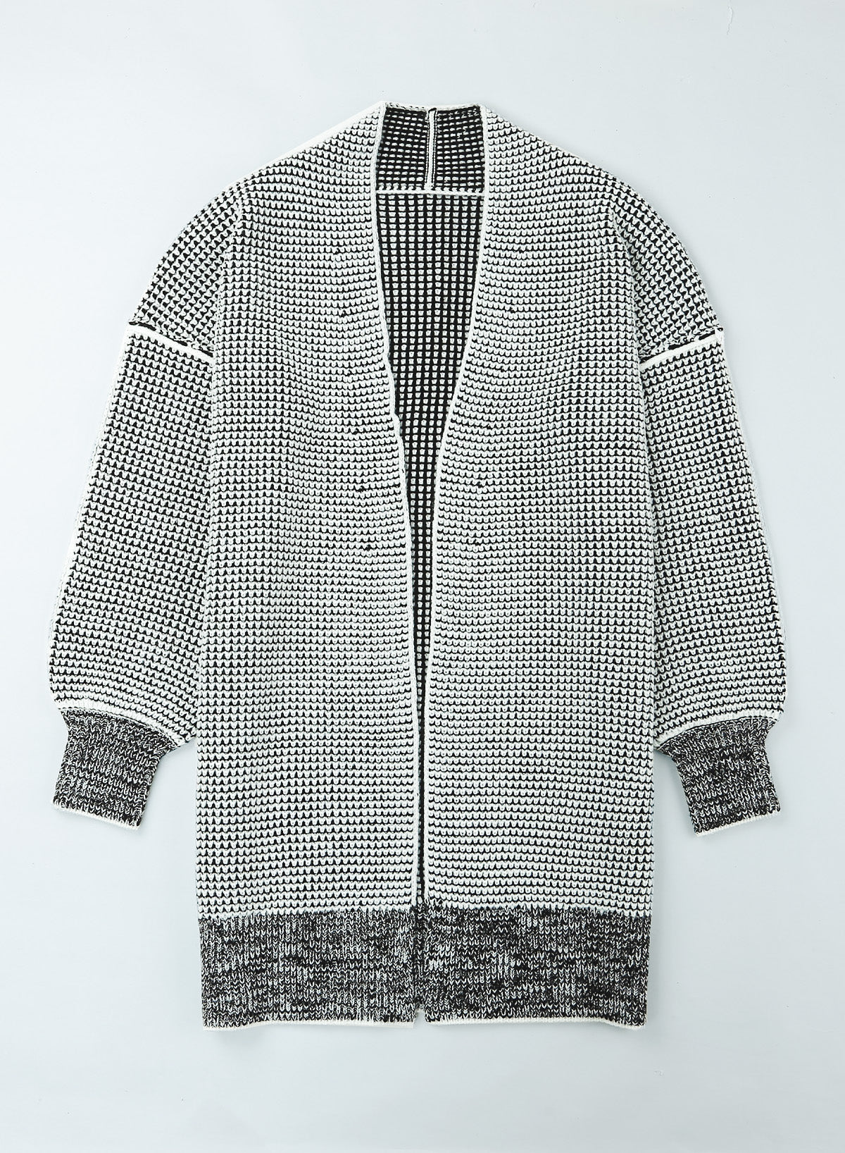 Contrast Trim Casual Knit Cardigan