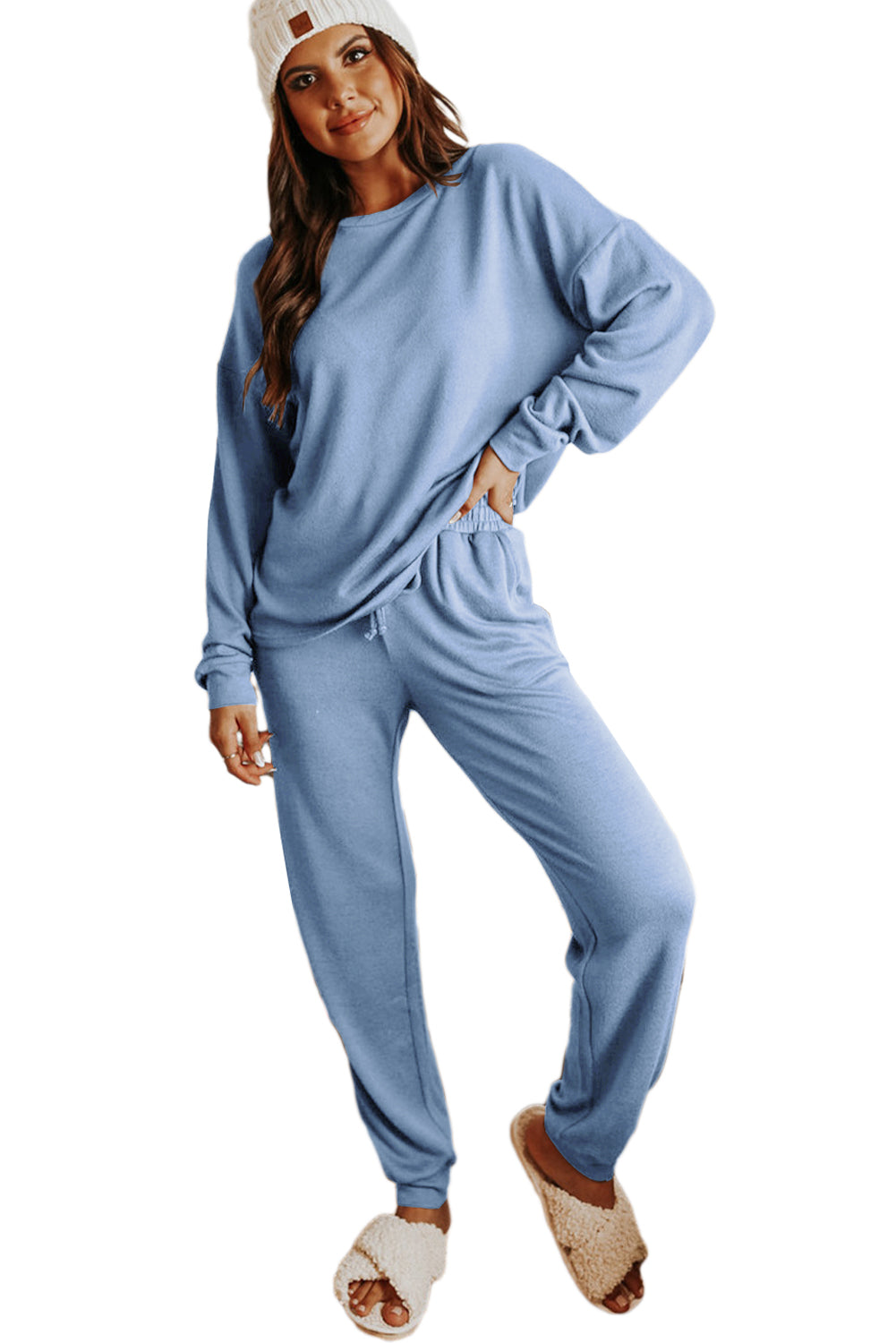 Long Sleeve Pullover & Jogger Pants Lounge Set