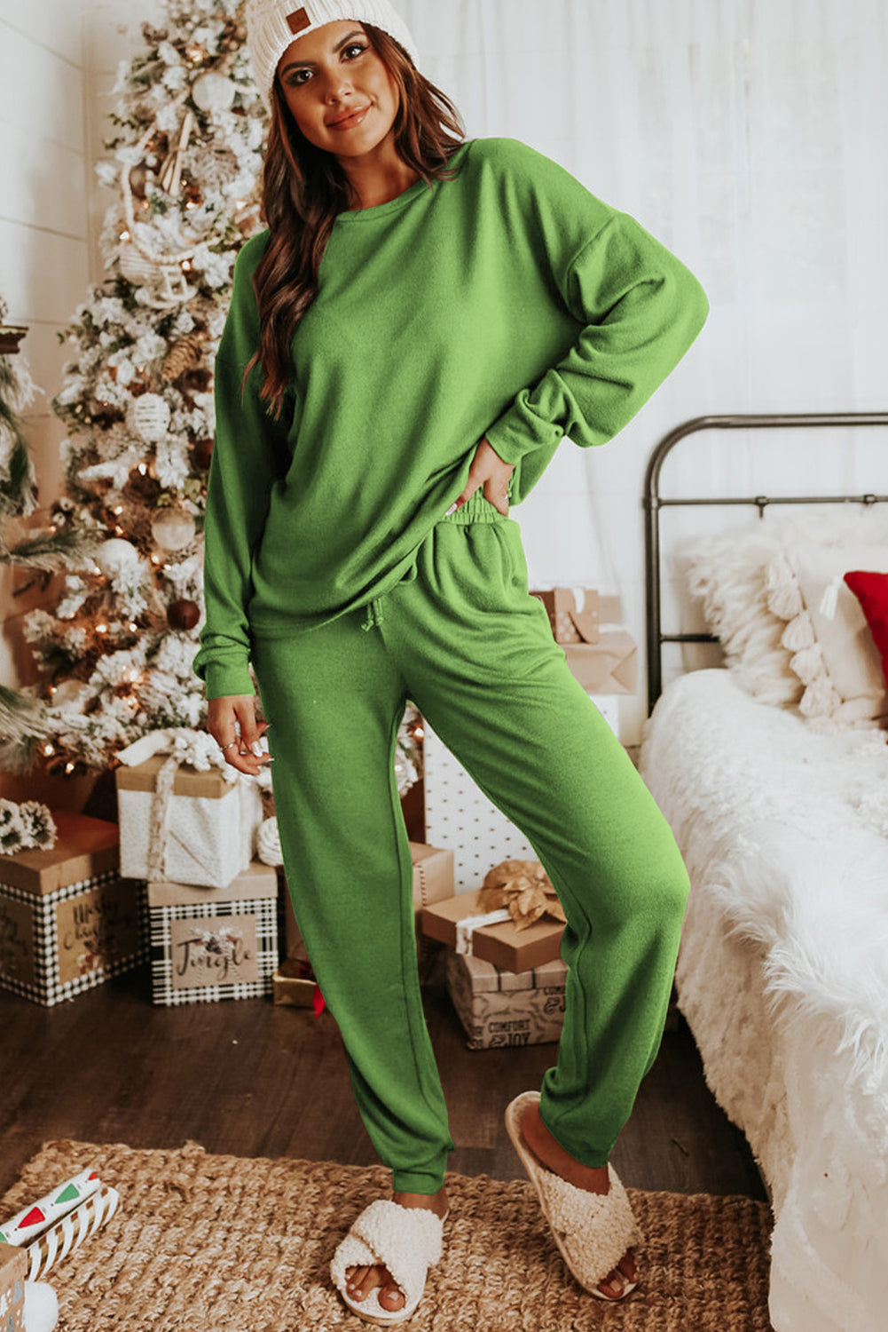 Long Sleeve Pullover & Jogger Pants Lounge Set